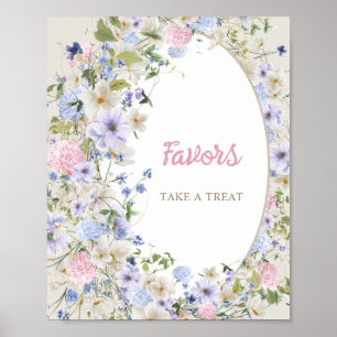 Poster Bébé en fleur boho Fleur sauvage arche rustique FA