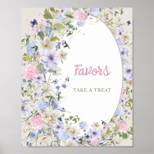 Poster Bébé en fleur boho Fleur sauvage arche rustique FA (Devant)