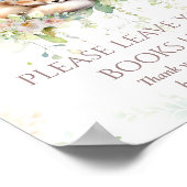 Poster Bébé en Fleur Bois Floral Bébé Fille Douche (Coin)