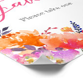 Poster Bébé en fleur Bright Floral Baby shower Faveurs (Coin)