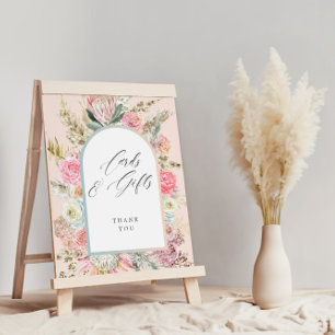 Poster Bébé En Fleur Cartes Baby showers Bohème Symbole C