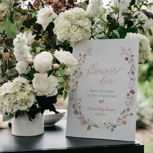 Poster Bébé en Fleur de Fleur Bar Bouquet