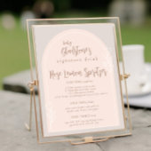 Poster Bébé en fleur Douche Signature Boire Signal