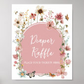 Poster Bébé en fleur Fleur sauvage Déchets Raffle (Devant)