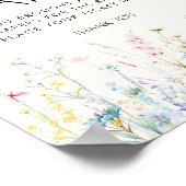 Poster Bébé en fleur Fleur sauvage Déchets Signe de cheva (Coin)