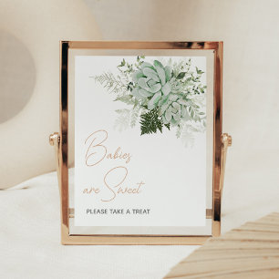 Poster Bébé en fleur Les bébés succulents sont doux