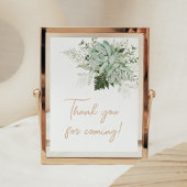 Poster Bébé en fleur Merci succulent pour venir