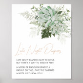 Poster Bébé en fleur Succulent couche de nuit tardive (Devant)
