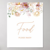 Poster Bébé en fleurs Baby shower Alimentation (Devant)