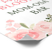 Poster Bébé en fleurs Baby shower floral Mimosa Party Sig (Coin)
