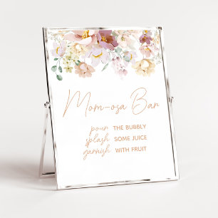 Poster Bébé en fleurs Baby shower Maman Osa Bar