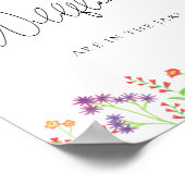 Poster Bébé en fleurs, devinez combien de fleurs sauvages (Coin)