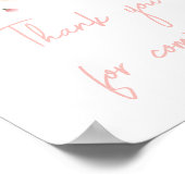 Poster Bébé en Merci floral rose en fleur pour venir (Coin)