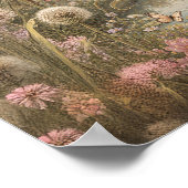 Poster Bébé endormi dans une fleur rose (Coin)