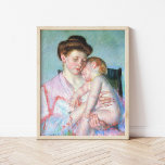 Poster Bébé endormi | Mary Cassatt<br><div class="desc">Sleepy Baby (1910) de l'impressionniste américaine Mary Cassatt. L'oeuvre originale est un portrait pastel d'une mère tenant son bébé endormi. Utilisez les outils de conception pour ajouter du texte personnalisé ou personnaliser l'image.</div>