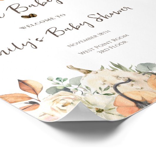 Poster Bébé est en train de brasser | Baby shower Café d' (Coin)