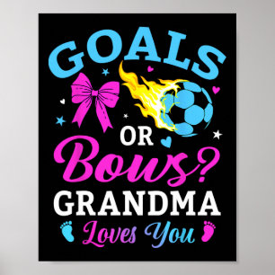 Poster Bébé Fille ou Garçon Grand-mère T'aime Football Ré