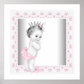 Poster Bébé fille rose Princesse (Devant)