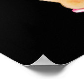 Poster Bébé Fille rose Rouffle Pantalon Baby shower perle (Coin)