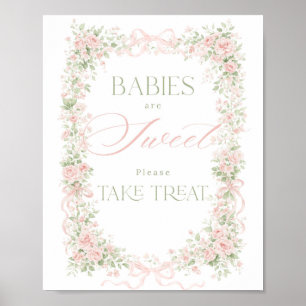 Poster Bébé Fleur de Bow en Fleur Fille Momosa Délice Suc