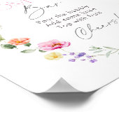 Poster Bébé fleur sauvage en fleur arc rose Momosa Bar (Coin)