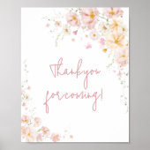 Poster Bébé fleur sauvage en Merci en fleurs pour venir (Devant)