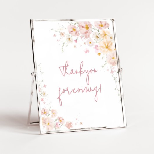 Poster Bébé fleur sauvage en Merci en fleurs pour venir