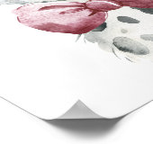 Poster Bébé floral léopard de neige | Pépinière (Coin)