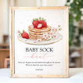 Poster Bébé fraise Brunch Bébé Chasse Sock Signal