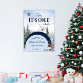 Poster Bébé Froid à l'extérieur de l'ours Hiver Accueil m