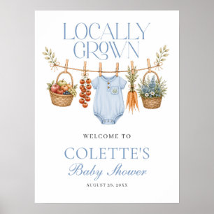 Poster Bébé Garçon Cultivé Localement Bienvenue au Marché