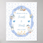 Poster Bébé Garçon de l'oie soyeux Douche et friandises (Devant)