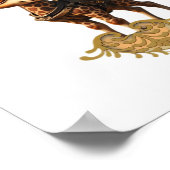 Poster Bébé girafe dans un style cartoon steampunk T- (Coin)