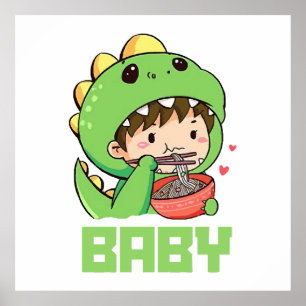 Poster bébé godzilla