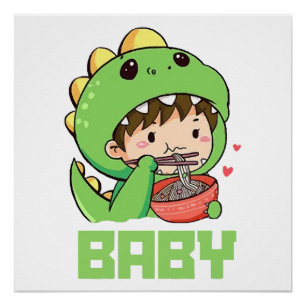 Poster bébé godzilla