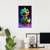 Poster Bébé gorille attachant posant avec un sourire mign (Bureau à domicile)