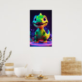 Poster Bébé gorille attachant posant avec un sourire mign (Cuisine)
