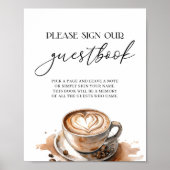 Poster Bébé Guestbook Est En Train De Préparer Le Café Ba (Devant)