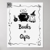 Poster Bébé Halloween est en train de préparer le panneau (Devant)