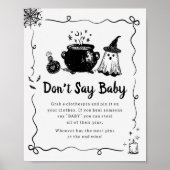 Poster Bébé Halloween se prépare Ne dites pas panneau béb (Devant)