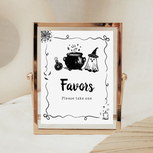 Poster Bébé Halloween se prépare Panneau de Faveurs
