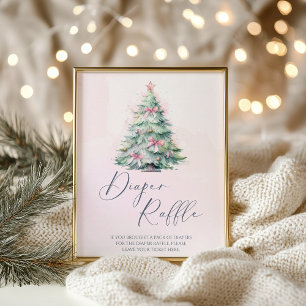 Poster Bébé hiver rose Bébé il fait froid dehors tombola