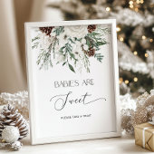 Poster Bébé il fait froid dehors à feuillage persistant L