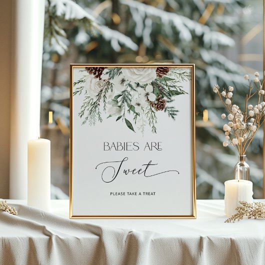 Poster Bébé il fait froid dehors à feuillage persistant L