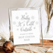 Poster Bébé il fait froid dehors Bar Chocolat Chaud