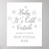 Poster Bébé il fait froid dehors Bar Chocolat Chaud (Devant)