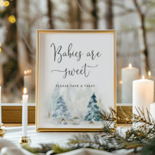 Poster Bébé il fait froid dehors Les bébés sont doux
