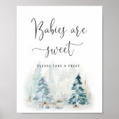 Poster Bébé il fait froid dehors Les bébés sont doux (Devant)