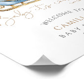 Poster Bébé Il fait froid dehors mignon Baby shower Ours (Coin)