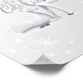 Poster Bébé Il fait froid dehors neige Noël Cerf d'hiver (Coin)